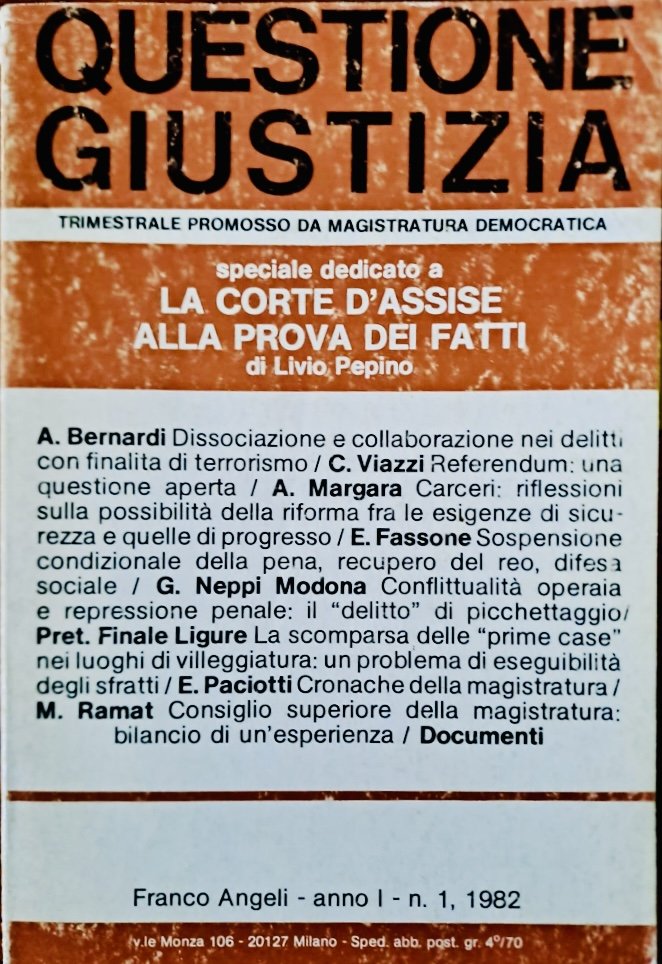 Copertina Questione Giustizia